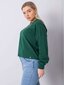 Tumši zaļš vienkāršs plus izmēra sporta krekls. Dark green XXXL цена и информация | Jakas sievietēm | 220.lv
