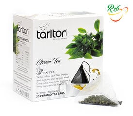 Цельнолистовой Цейлонский зеленый чай, Tarlton Whole Leaf Green tea Pyramid, 2гx20 цена и информация | Чай | 220.lv