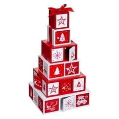 Koka adventes kalendāra dāvanu kastītes 35 cm cena un informācija | Ziemassvētku dekorācijas | 220.lv