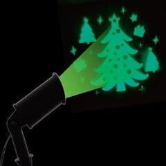 Ziemassvētku lāzera āra projektors "Zaļā Ziemassvētku eglīte" cena un informācija | Griestu lampas-ventilatori | 220.lv