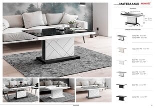 Журнальный столик Matera Max czarny mat bialy polysk цена и информация | Hubertus Мебель для гостиной | 220.lv