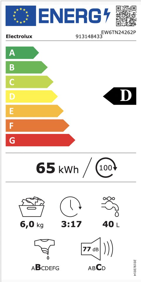 Electrolux EW6TN24262P cena un informācija | Veļas mašīnas | 220.lv