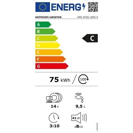 Hotpoint Dishwasher HFO 3T241 WFG X Free cena un informācija | Trauku mazgājamās mašīnas | 220.lv