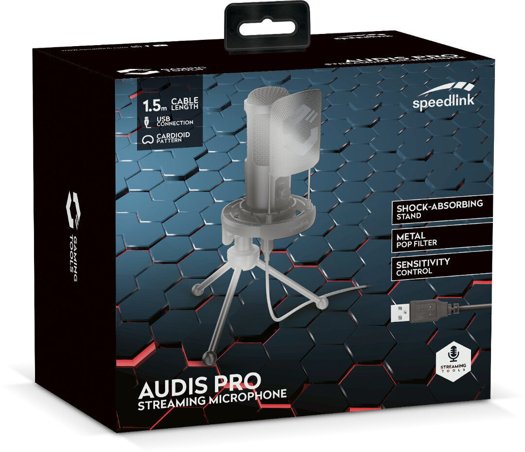 Speedlink microphone Audis Pro (SL-800013-BK) цена и информация | Mikrofoni | 220.lv