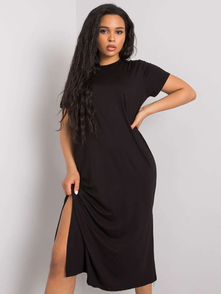 Melna plus izmēra pamata kleita. Black XXL цена и информация | Kleitas | 220.lv