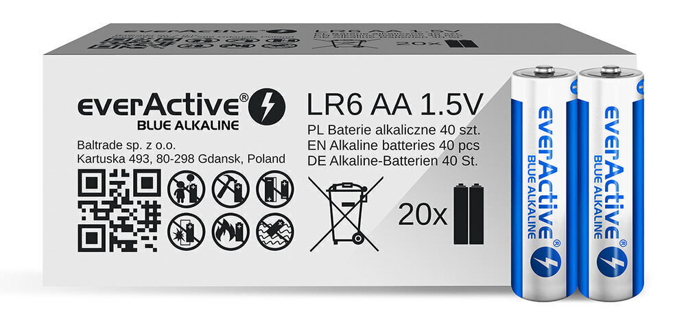 everActive baterijas ALEV6S2BK, 40 gab. цена и информация | Baterijas | 220.lv