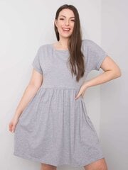 Pelēka melange plus izmēra kokvilnas kleita. Grey XXL цена и информация | Платья | 220.lv