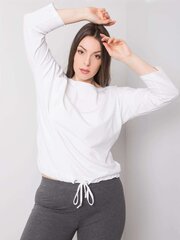 Plus izmēra balta kokvilnas blūze. White XXL цена и информация | Женские блузки, рубашки | 220.lv