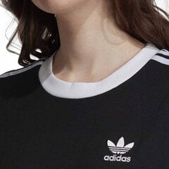 Спортивная футболка для женщин Adidas 3 Stripes Tee W ED7482, черная цена и информация | Спортивная одежда для женщин | 220.lv