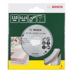 Алмазный диск для плитки Bosch 110 мм цена и информация | Механические инструменты | 220.lv