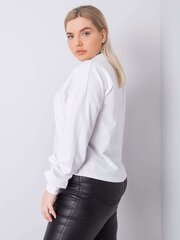 Vienkrāsains, plus izmēra sporta krekls. White XL цена и информация | Женские толстовки | 220.lv