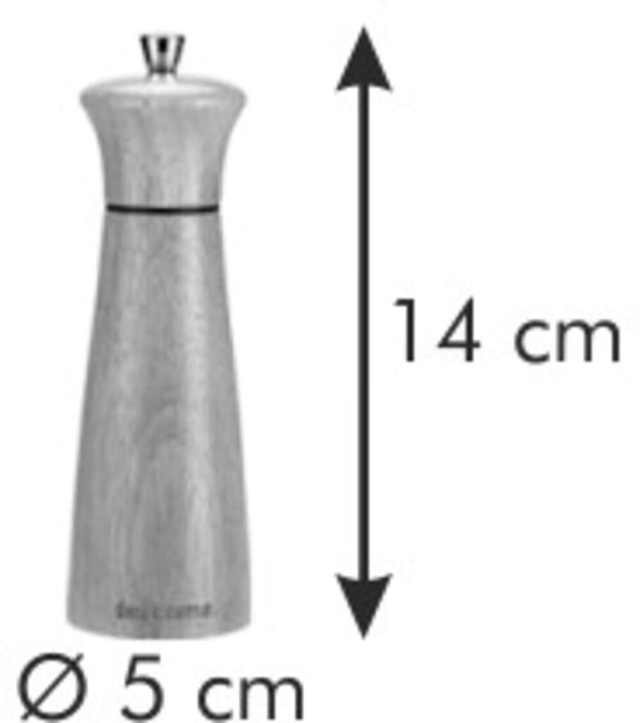 Tescoma Virgo Wood piparu un sāls dzirnaviņas, 14 cm cena un informācija | Garšvielu trauki, dzirnaviņas | 220.lv