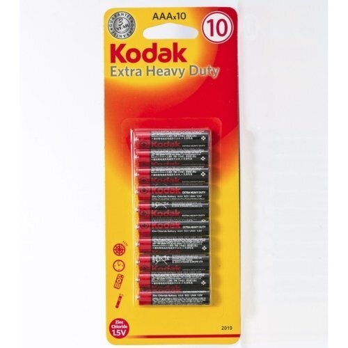 KODAK R03-10BB EXTRA HEAVY DUTY AAA BATERIJAS BLISTERA IEPAKOJUMĀ 10GB. cena un informācija | Baterijas | 220.lv