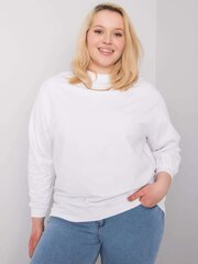 Balts plus izmēra sporta krekls bez kapuces Harmony. White XXXL цена и информация | Женские толстовки | 220.lv