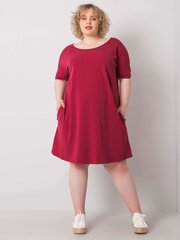 Brīva bordo plus izmēra kleita. XXXL cena un informācija | Kleitas | 220.lv