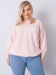 Gaiši rozā plus izmēra sporta krekls bez kapuces. Light pink XXL cena un informācija | Jakas sievietēm | 220.lv