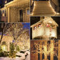 Aizkars 300 LED lampiņu virtene 3x3 m цена и информация | Ziemassvētku lampiņas, LED virtenes | 220.lv
