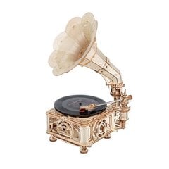 Koka mehāniskais konstruktors GRAMOPHONE (elektriskā versija) cena un informācija | Konstruktori | 220.lv