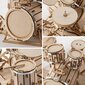 Robotime koka konstruktors Drum Kit цена и информация | Konstruktori | 220.lv