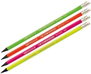 Zīmulis ar dzēšgumiju Bic Evolution Fluo HB, 12 gab., korpuss dažādās krāsās cena un informācija | Rakstāmpiederumi | 220.lv