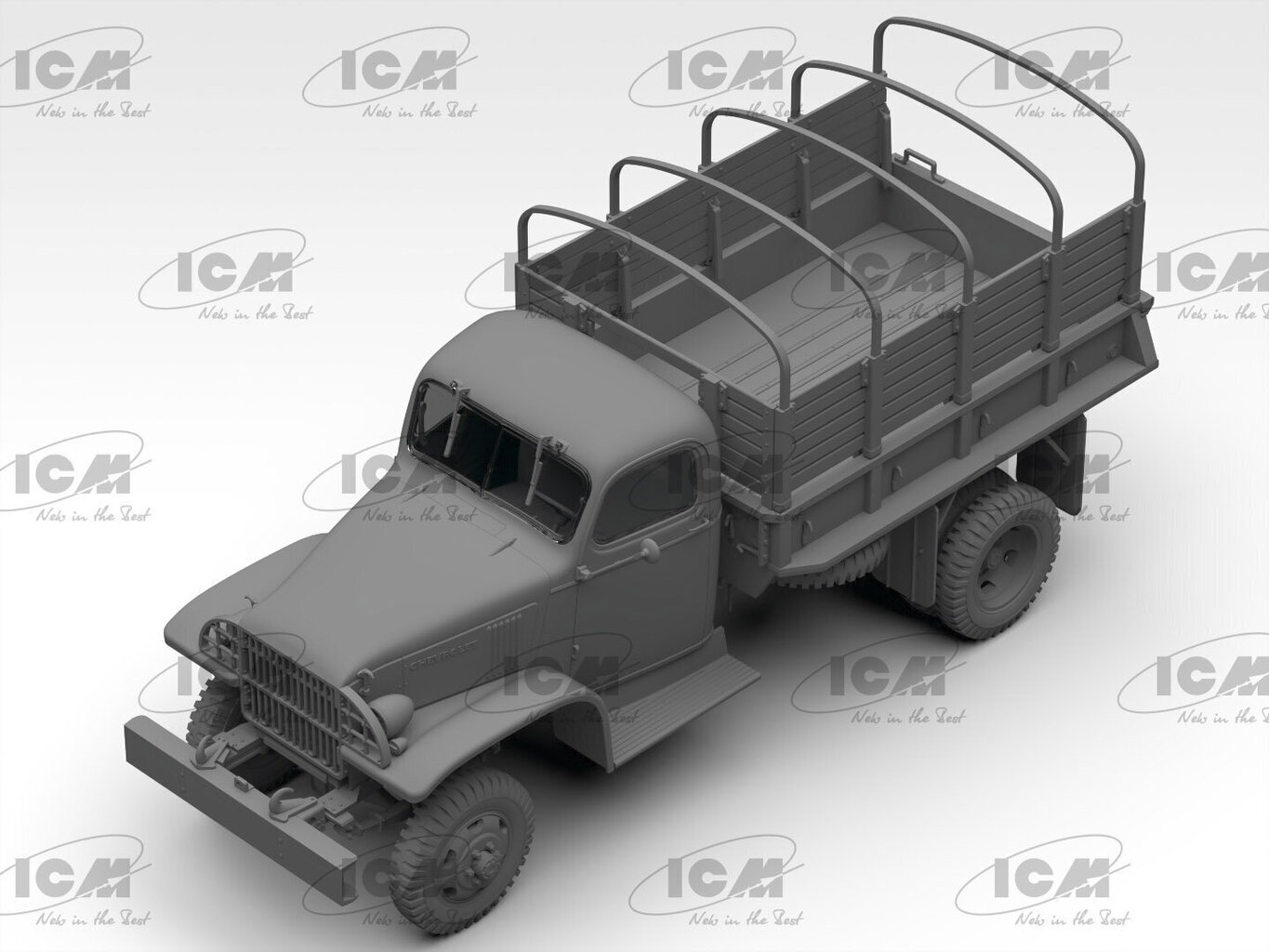 Līmējamais modelis ICM 35593 Otrā pasaules kara armijas kravas automašīna G7107 1/35 cena un informācija | Līmējamie modeļi | 220.lv