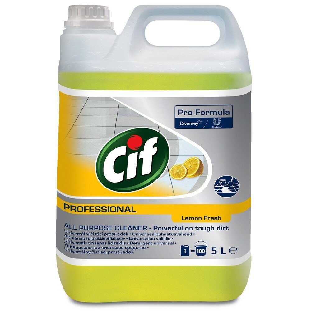 Universāls tīrīšanas līdzeklis ar citronu aromātu CIF ALL PURPOSE CLEANER LEMON cena un informācija | Tīrīšanas līdzekļi | 220.lv