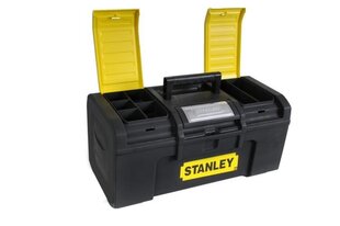 Ящик для инструментов STANLEY DIY Toolbox, 1 сенсорная защелка, 2 органайзера крышки для мелких деталей, 19 дюймов, 1-79-217 цена и информация | Ящики для инструментов | 220.lv