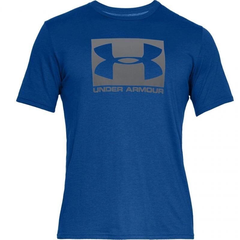 Sporta T-krekls vīriešiem Under Armor Boxed Sportstyle Ss M 1329581 400, zils cena un informācija | Sporta apģērbs vīriešiem | 220.lv