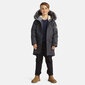 Huppa ziemas jaka zēniem David, tumši pelēks, 12270020-00018 cena un informācija | Ziemas apģērbs bērniem | 220.lv
