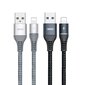 Remax Durable Nylon Braided vads, USB - Lightning, 1 m, melns цена и информация | Savienotājkabeļi | 220.lv