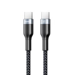 Remax Sury 2 Series vads Durable Nylon Braided Wire, USB Type C - USB Type C, 1 m, melns cena un informācija | Savienotājkabeļi | 220.lv