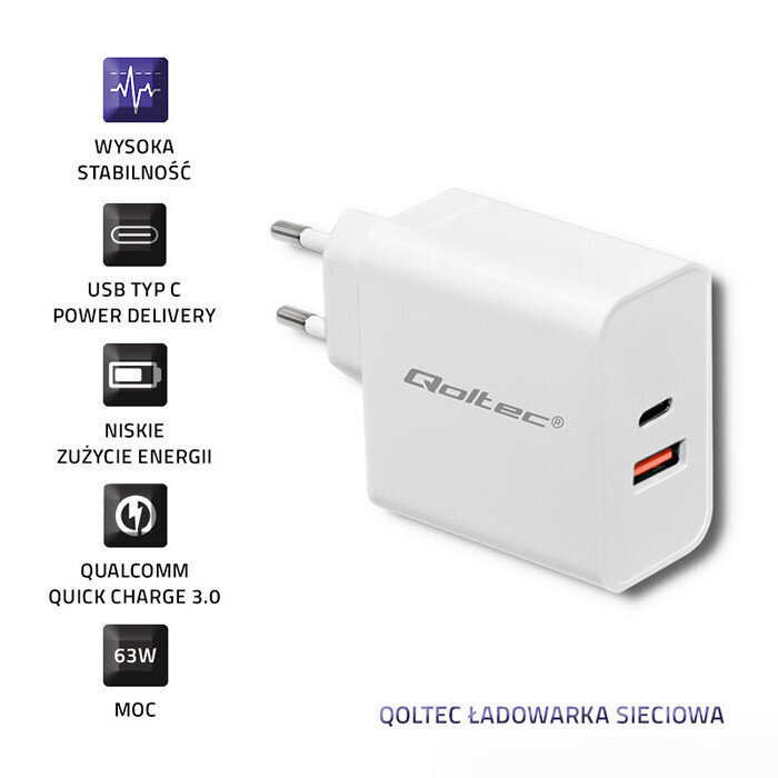 Adapteris Qoltec 51715 cena un informācija | Lādētāji un adapteri | 220.lv