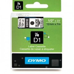 DYMO D1 lente 12 mm x 7 m, melna uz caurspīdīga cena un informācija | Piederumi printerim | 220.lv