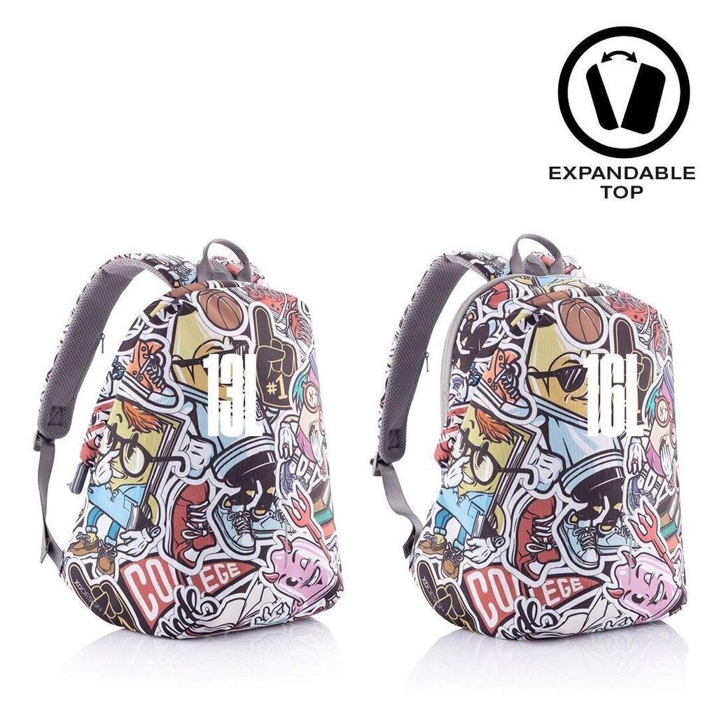 Mugursoma Bobby Soft Graffiti by XD-Design, 16 L, krāsaina cena un informācija | Sporta somas un mugursomas | 220.lv