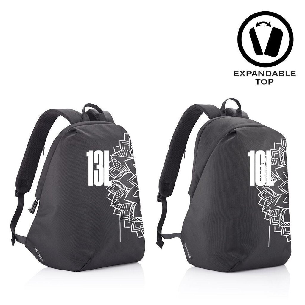 Mugursoma Bobby Soft Mandala by XD-Design, 16 L, balta/ melna cena un informācija | Sporta somas un mugursomas | 220.lv