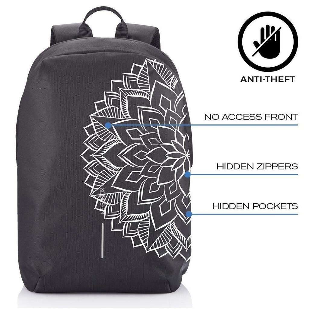 Mugursoma Bobby Soft Mandala by XD-Design, 16 L, balta/ melna cena un informācija | Sporta somas un mugursomas | 220.lv