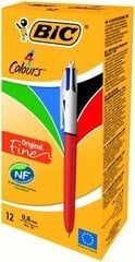 Lodīšu pildspalvas BIC 4 COLORS FINE BOX12 BCL EU, 12 gab. 233843 цена и информация | Письменные принадлежности | 220.lv