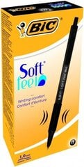 Ручки шариковые BIC SOFTFEEL CLIC 0,32 мм, черные, 12 шт., 914360 цена и информация | Письменные принадлежности | 220.lv