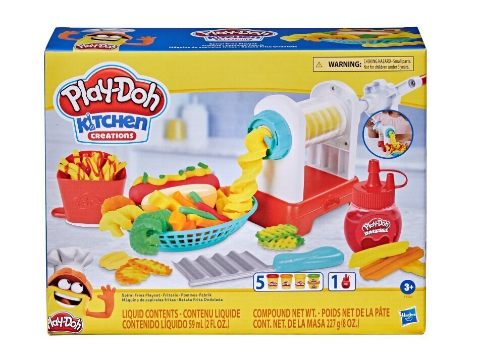 Plastilīna komplekts Play Doh Spiral Fries, F13205L0 цена и информация | Attīstošās rotaļlietas | 220.lv