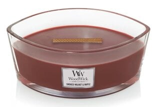 WoodWick aromātiska svece Smoked Walnut & Maple, 453,6 g cena un informācija | Sveces un svečturi | 220.lv