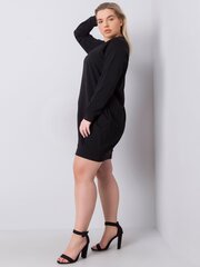 Melna plus izmēra kleita ar garām piedurknēm. Black XXL цена и информация | Платья | 220.lv