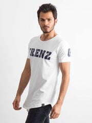Vīriešu balts krekls ar uzrakstu White S cena un informācija | Vīriešu T-krekli | 220.lv