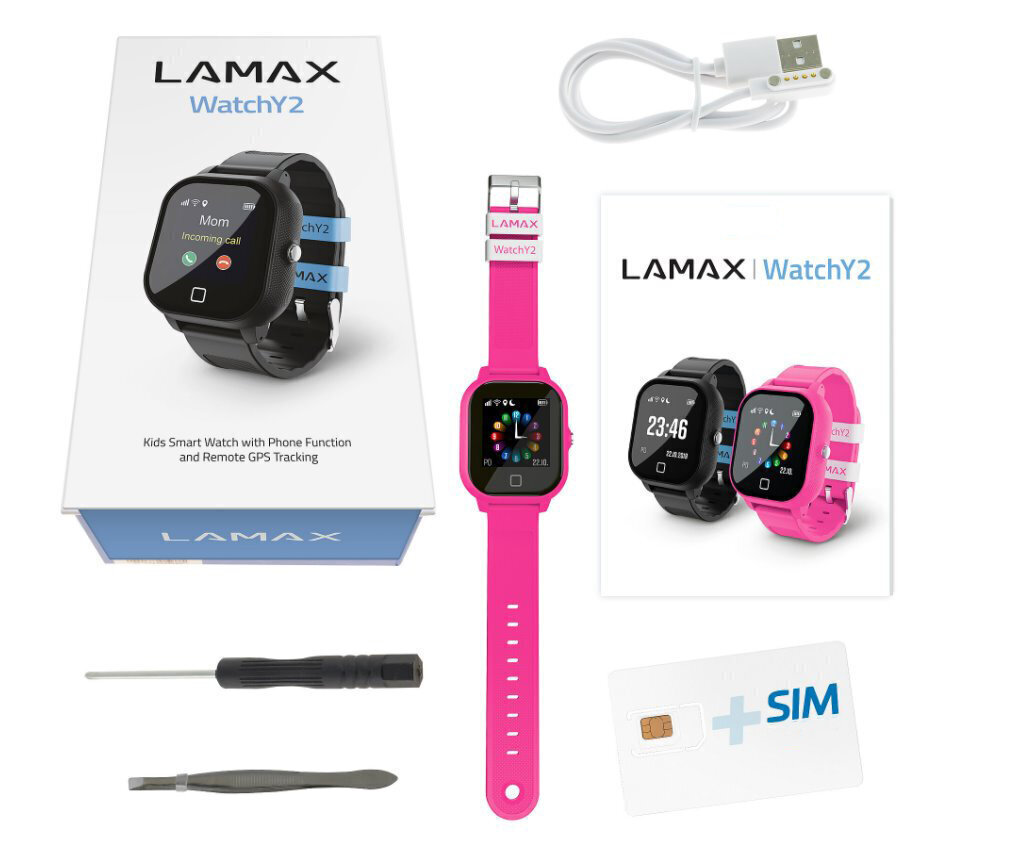 Viedpulkstenis Lamax WatchY2 Pink цена и информация | Viedpulksteņi (smartwatch) | 220.lv