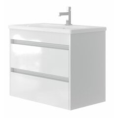 Шкафчик для ванной комнаты с раковиной Luton LT-80, белый цена и информация | Шкафчики для ванной | 220.lv