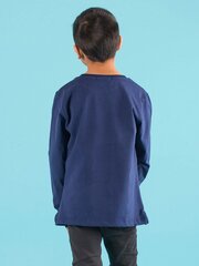 Zēnu blūze ar uzrakstiem tumši zila. 2016101750360 цена и информация | Рубашки для мальчиков | 220.lv