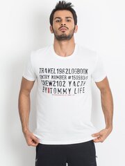 Мужская футболка Tommy Life, белая цена и информация | Мужские футболки | 220.lv