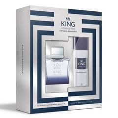 Komplekts Antonio Banderas King Of Seduction vīriešiem: tualetes ūdens EDT, 100 ml + dezodorants, 100 ml cena un informācija | Vīriešu smaržas | 220.lv