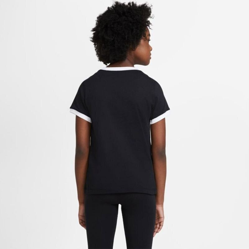 Sporta T-krekls meitenēm Nike Air Jr meiteņu sporta T-krekls CZ1828 657, melns cena un informācija | Krekli, bodiji, blūzes meitenēm | 220.lv