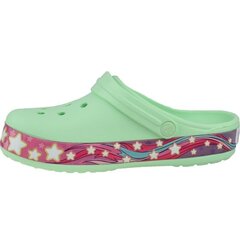 Čības meitenēm Crocs Fun Lab Unicorn Band Clog, zaļas 206270-3TI цена и информация | Детские тапочки, домашняя обувь | 220.lv