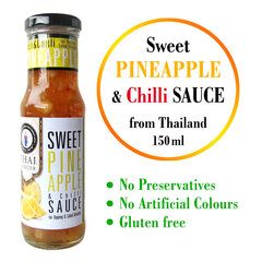 Saldā ananāsu & čilli mērce, Sweet Pineapple & Chilli sauce, Thai Dancer, 150ml cena un informācija | Mērces | 220.lv